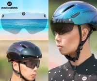 TT-16 Cycling Helmet with Removable Brim and Polarized Goggles