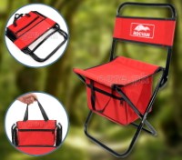 L162 Folding Mini Chair with Backrest and Zippered Compartment For Kids (29x33x59cm)