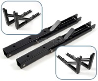 FSB-01PC High Quality 90° Folding Shelf Brackets 1 Pair Heavy Load Bearing (8”~14” Powder Coated Steel)