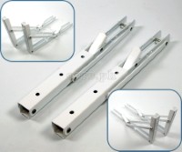 FSB-01PC High Quality 90° Folding Shelf Brackets 1 Pair Heavy Load Bearing (8”~14” Powder Coated Steel)