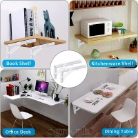FTB-01PC High Quality 90° Folding Table Brackets 1 Pair Heavy Load Bearing (16”~24” Powder Coated Steel)