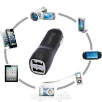 S-TC1 Dual USB Port AC Wall Charger / DC Car Adapter