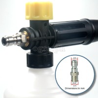 PWFP-09 Snow Foam Lance Kit with Quick-Connect Plug (Polymer Body / Stainless Steel Adapter)