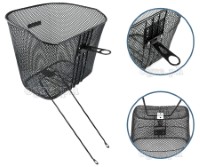 BSK-MM02BS Metal Mesh Basket with Full Set Mounting Hardware (Headset Bracket and Front Axle Support Bar)