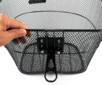 BSK-MM02BS Metal Mesh Basket with Full Set Mounting Hardware (Headset Bracket and Front Axle Support Bar)