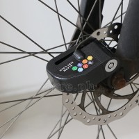 LK603 Bicycle / Motorcycle Disc Brake Weatherproof Security Lock with Alarm
