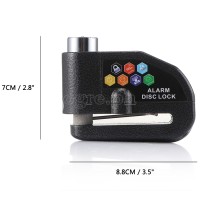 LK603 Bicycle / Motorcycle Disc Brake Weatherproof Security Lock with Alarm