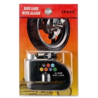 LK603 Bicycle / Motorcycle Disc Brake Weatherproof Security Lock with Alarm