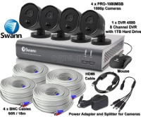 SWDVK-845804V 4-Camera 8-Channel 1080p HD Security System with 1Tb DVR (Refurbished Australian Surplus)