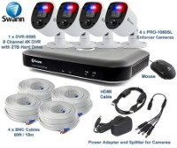 SWDVK-855804WL 4-Camera 8-Channel 4K Ultra HD DVR Security System with 2Tb DVR (Refurbished Australian Surplus)