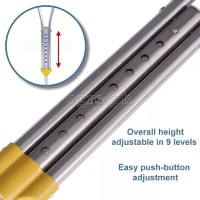 TB-2208Y Heavy Duty Adjustable Aluminum Alloy Medical Axillary Crutches 1 Pair (0.8mm Thick Tubing)