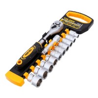 15151 12pcs 3/8″ Ratchet Handle with Sockets Set