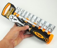 15152 12pcs 1/2″ Ratchet Handle With Sockets Set