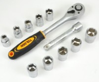 15152 12pcs 1/2″ Ratchet Handle With Sockets Set