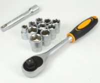 15152 12pcs 1/2″ Ratchet Handle With Sockets Set
