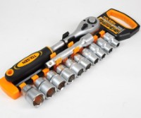 15152 12pcs 1/2″ Ratchet Handle With Sockets Set