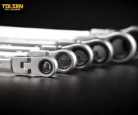 15259 7pcs Flexible Head Combination Ratchet Spanner Set