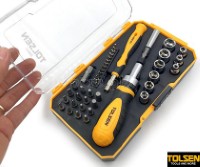 20041 42pcs 1/4" Drive Bits and Sockets Set