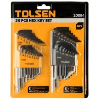 20094 36Pcs Inch & Metric Hex Key Set