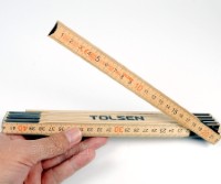 35046 Folding Wood Metric Ruler 2m