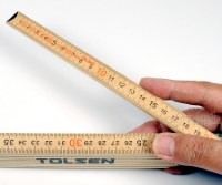 35046 Folding Wood Metric Ruler 2m