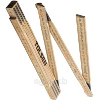 35046 Folding Wood Metric Ruler 2m