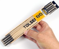 35046 Folding Wood Metric Ruler 2m
