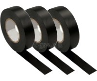 38023 PVC Insulating Tape Black 19mm Pack of 3 Rolls