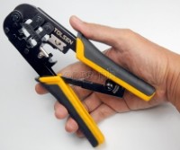 38054 Industrial Ratchet Modular Network Crimping Pliers