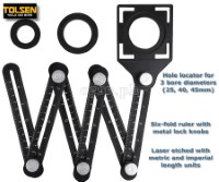 41045 Six Fold Multi Angle Ruler and Drill Hole Locator