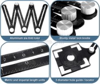 41045 Six Fold Multi Angle Ruler and Drill Hole Locator