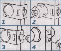 75863 4pcs Door Lock Installation Kit