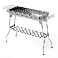 HF-JW001 Foldable Stainless Steel Barbecue Grill (Deluxe Full Set Edition with Storage Bag)