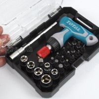 TACSD30186 24 Pcs T-Handle Ratchet with Bits Set