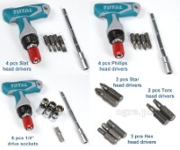 TACSD30186 24 Pcs T-Handle Ratchet with Bits Set