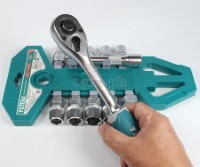 THT141121 12pcs 1/2″ Drive Ratchet Handle with Sockets Set