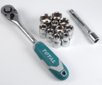 THT141121 12pcs 1/2″ Drive Ratchet Handle with Sockets Set