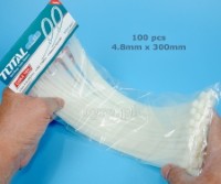 THTCT3001 Pack of 100pcs Cable Ties 4.8 x 300mm
