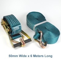 THTRS3061 Heavy-Duty 3-Ton Ratchet Straps Set 50mmx6M