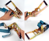 THTRS3061 Heavy-Duty 3-Ton Ratchet Straps Set 50mmx6M