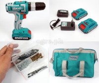 TIDLI20025 Cordless Impact Drill Set (with 2 x 20V Lithium-Ion Batteries and Charger)