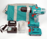 TIDLI20025 Cordless Impact Drill Set (with 2 x 20V Lithium-Ion Batteries and Charger)