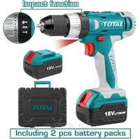 TIDLI228180 Cordless Impact Drill Set 18V Li-Ion