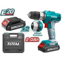 TIDLIE2001 Cordless Impact Drill Set (with 2 x 20V Lithium-Ion Batteries and Charger))