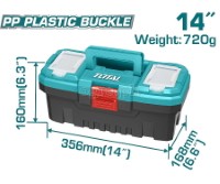 TPBX0141 14” Heavy Duty Plastic Tool Box