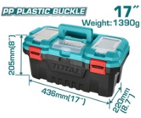 TPBX0171 17” Heavy Duty Plastic Tool Box