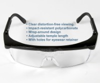 TSP301 Polycarbonate Safety Goggles (Black Frame/Clear Screen)