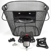 BSK-MM01QR Removable Metal Mesh Basket with Quick-Release Handlebar Mount