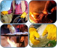 V-G277 Split Leather Protective Safety Gloves (1 Pair)