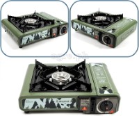 BDZ-155A Portable Butane Gas Stove with Storage Case ~ Army Green